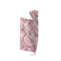 Cozy Hooded Blanket, Soft Pink Quilted Throw, Perfect for Home, Gift for Her, Winter Comfort, Lounge Wear, Snuggle Up