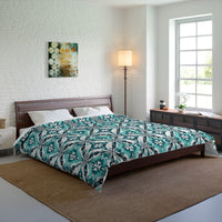 Bohemian Tile Print Comforter, Cozy Bedroom Bedding, Gift for Home Decor, Stylish Dorm Accents, Living Room Throws