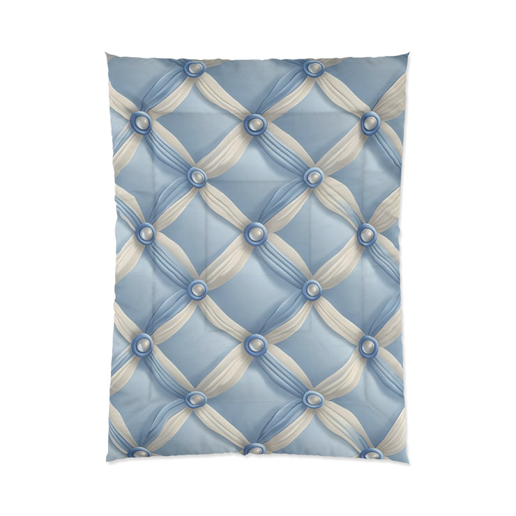 Elegant Blue Satin Comforter, Luxurious Bedding Set, Cozy Home Decor, Stylish Bedroom Essential, Great for Weddings and Anniversaries