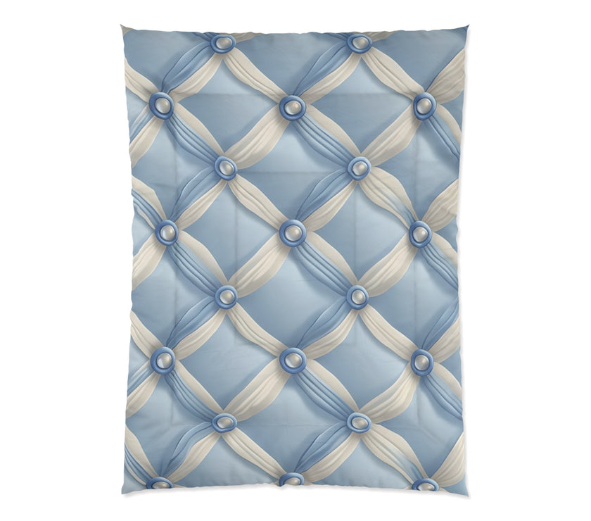 Elegant Blue Satin Comforter, Luxurious Bedding Set, Cozy Home Decor, Stylish Bedroom Essential, Great for Weddings and Anniversaries