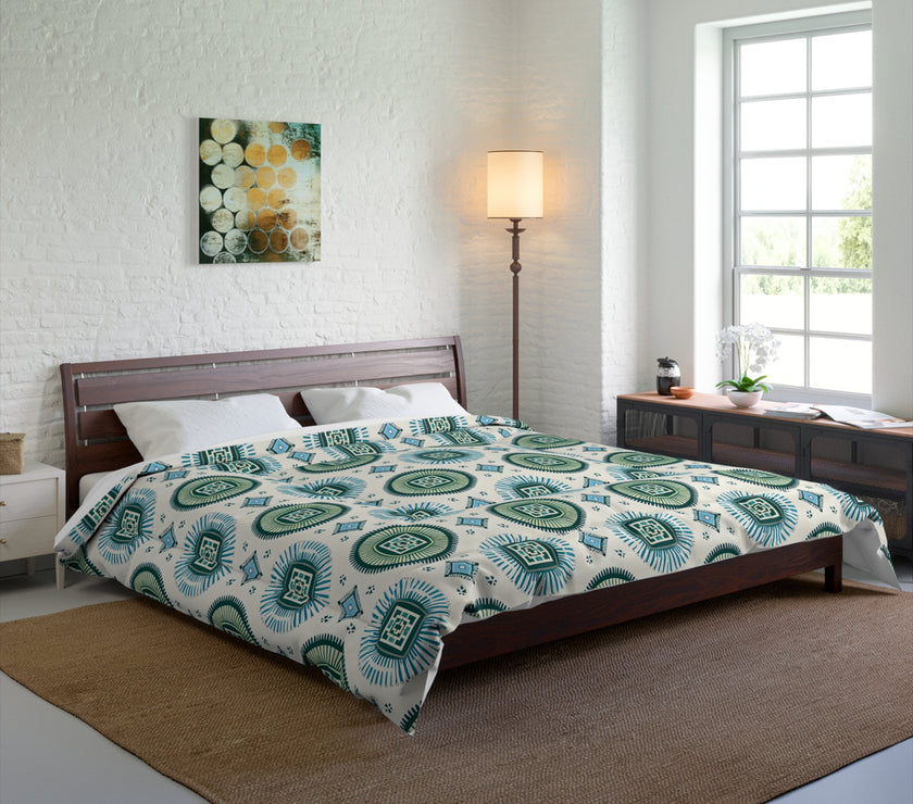 Boho Floral Comforter - Cozy Bedding, Bedroom Décor, Home Textile, Gift for Her, Seasonal Home Update