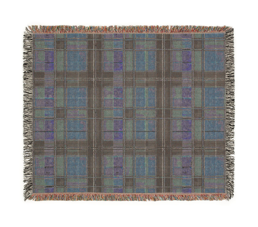 Brown Plaid Woven Blanket - Cozy Home Decor, Soft Throw Blanket, Rustic Farmhouse Accent, Warm Bedding, Winter Gift Idea