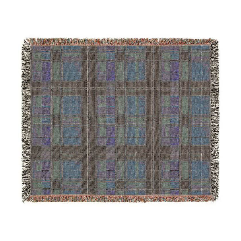 Brown Plaid Woven Blanket - Cozy Home Decor, Soft Throw Blanket, Rustic Farmhouse Accent, Warm Bedding, Winter Gift Idea