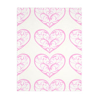 Blanket, soft, cozy, pink heart design, gift for her, home decor, Valentine's Day gift, dorm essential