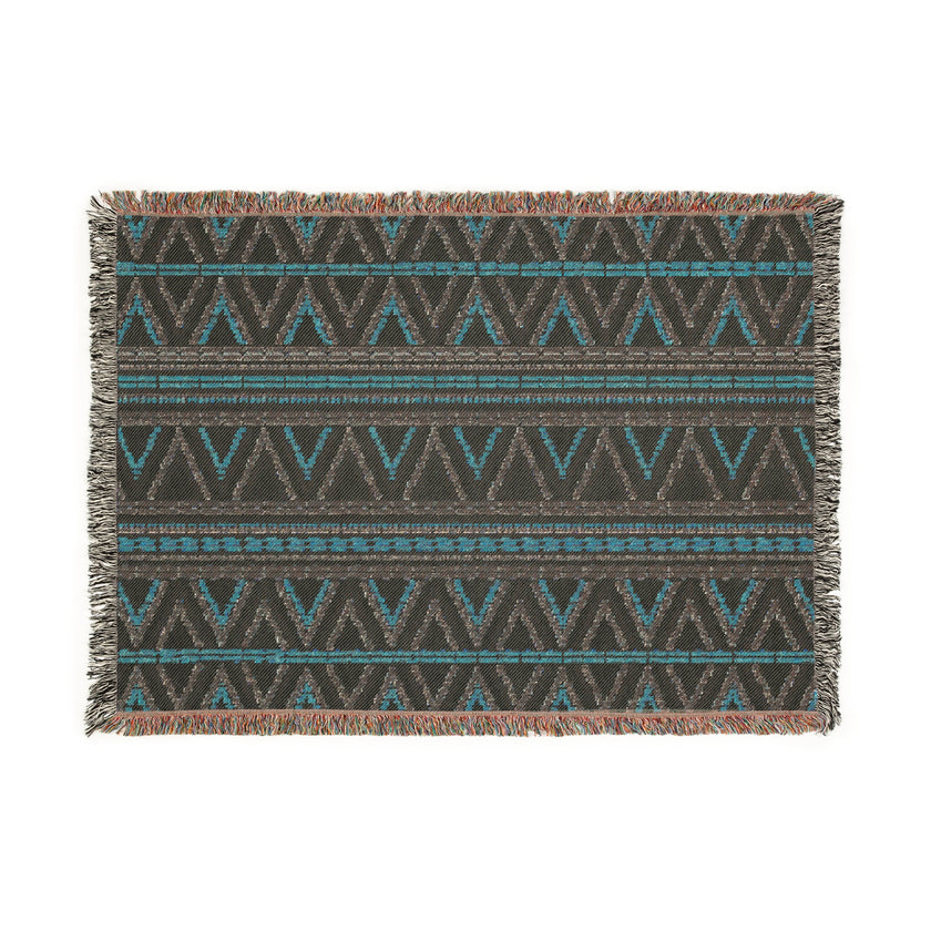 Geometric Woven Blanket, Cozy Home Decor, Gift for Her, Boho Style Throw, Camping Blanket, Warm Decorative Throw