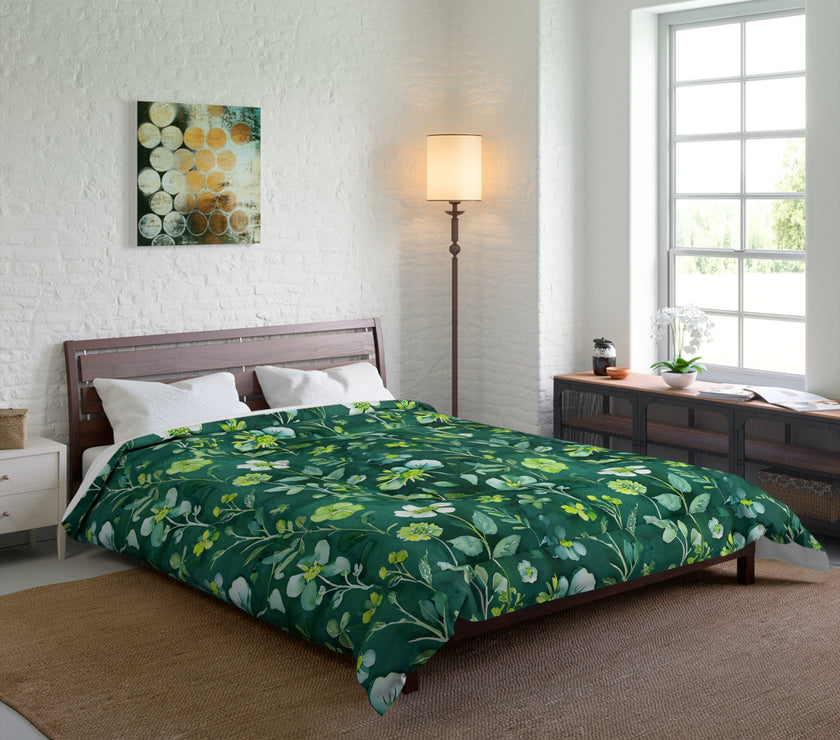 Botanical Garden Comforter, Cozy Floral Bedding, Greenery Home Decor, Bedroom Makeover, Spring Vibes, Gift for Nature Lovers