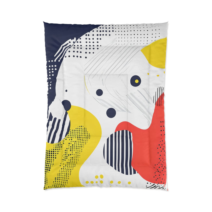 Modern Abstract Comforter, Vibrant Bedspread for Stylish Bedrooms, Perfect for Home Decor, Gifts for Students, Colorful Bedroom Accessory