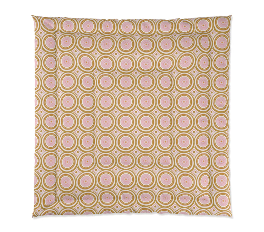 Boho Chic Comforter | Vibrant Geometric Bedspread, Cozy Bedding for Home Decor, Great for Gifts, Dorm Room, Summer Vibes, Festivals