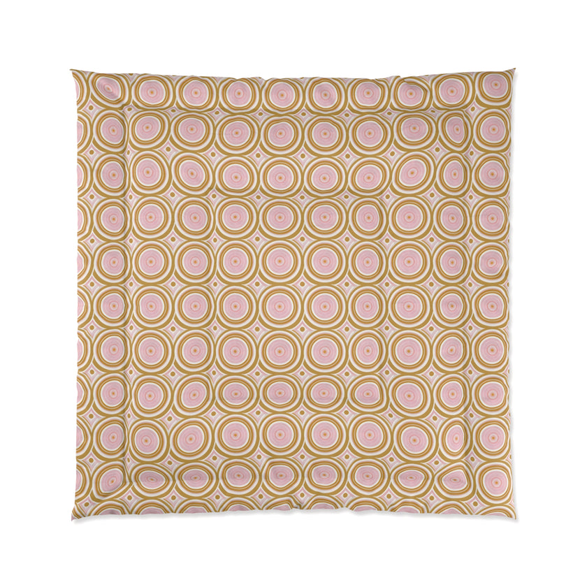 Boho Chic Comforter | Vibrant Geometric Bedspread, Cozy Bedding for Home Decor, Great for Gifts, Dorm Room, Summer Vibes, Festivals