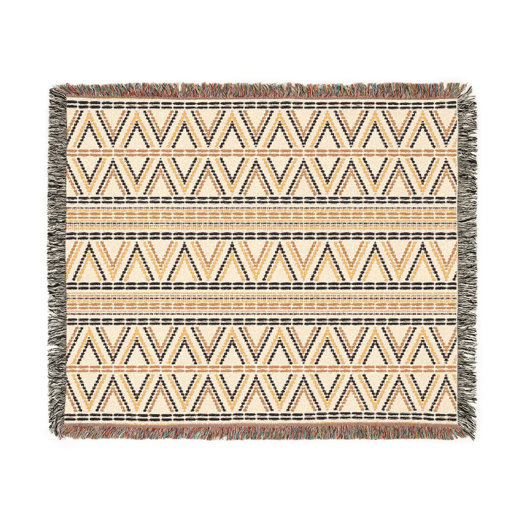 Geometric Woven Blanket, Cozy Home Decor, Gift for Her, Boho Style Throw, Camping Blanket, Warm Decorative Throw