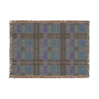 Brown Plaid Woven Blanket - Cozy Home Decor, Soft Throw Blanket, Rustic Farmhouse Accent, Warm Bedding, Winter Gift Idea