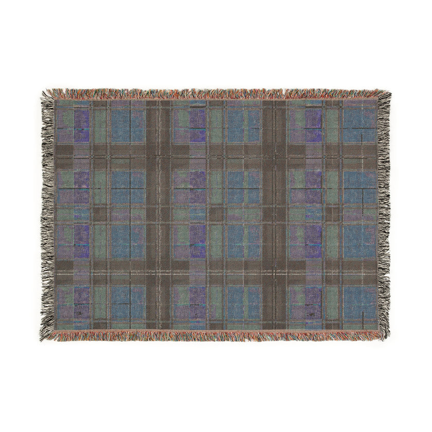 Brown Plaid Woven Blanket - Cozy Home Decor, Soft Throw Blanket, Rustic Farmhouse Accent, Warm Bedding, Winter Gift Idea