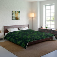 Tropical Leaf Comforter, Cozy Bedspread for Plant Lovers, Nature-Themed Bedding, Summer Decor, Greenery Home Accents, Gift Idea for New Home