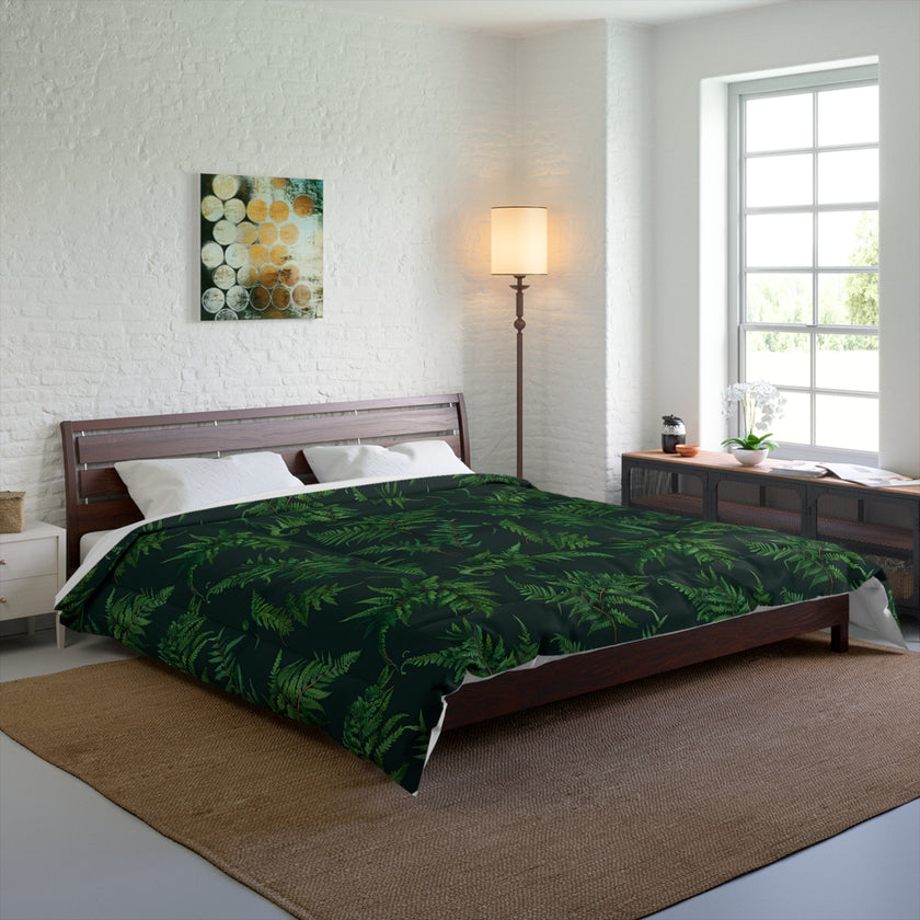 Tropical Leaf Comforter, Cozy Bedspread for Plant Lovers, Nature-Themed Bedding, Summer Decor, Greenery Home Accents, Gift Idea for New Home