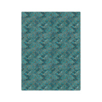 Blue Green Velveteen Microfiber Blanket