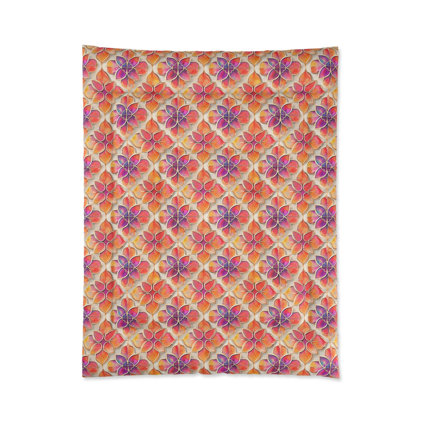 Vibrant Floral Comforter, Boho Bedspread for Cozy Spaces, Perfect for Spring Decor, Unique Bedding for All Seasons, Great Gift Idea