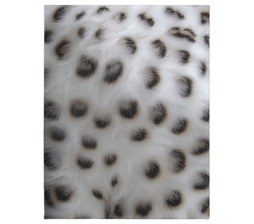 Black and White Animal Print Velveteen Microfiber Blanket (Two-sided print)