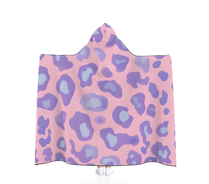 Cozy Hooded Blanket - Soft Leopard Print, Perfect for Lounging, Gift for Her, Home Décor, Movie Nights, Self-Care Days