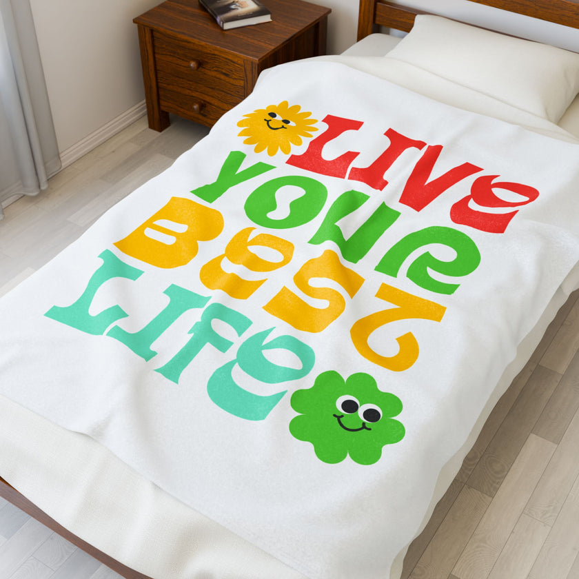 Live Your Best Life Plush Blanket