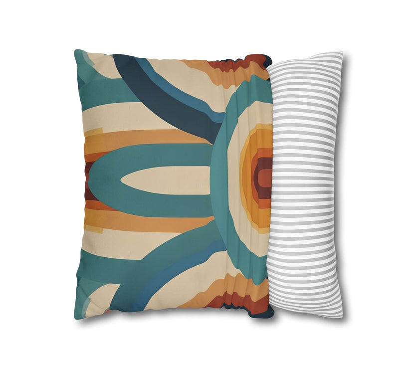 Retro Faux Suede Square Pillowcase