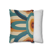 Retro Faux Suede Square Pillowcase