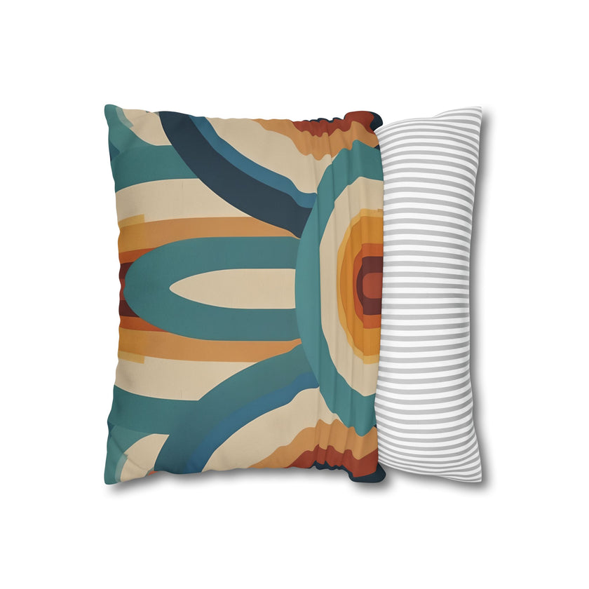 Retro Faux Suede Square Pillowcase