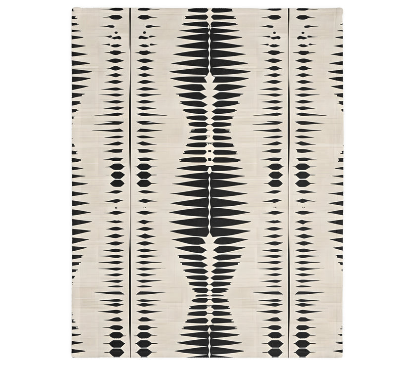 Black Pattern Velveteen Microfiber Blanket (Two-sided print) Velveteen Microfiber Blanket (Two-sided print)