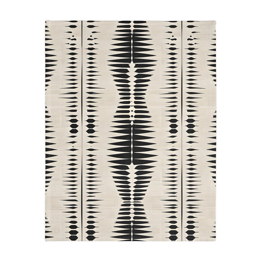 Black Pattern Velveteen Microfiber Blanket (Two-sided print) Velveteen Microfiber Blanket (Two-sided print)