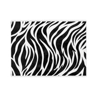 Black and White | Zebra Lines Velveteen Microfiber Blanket