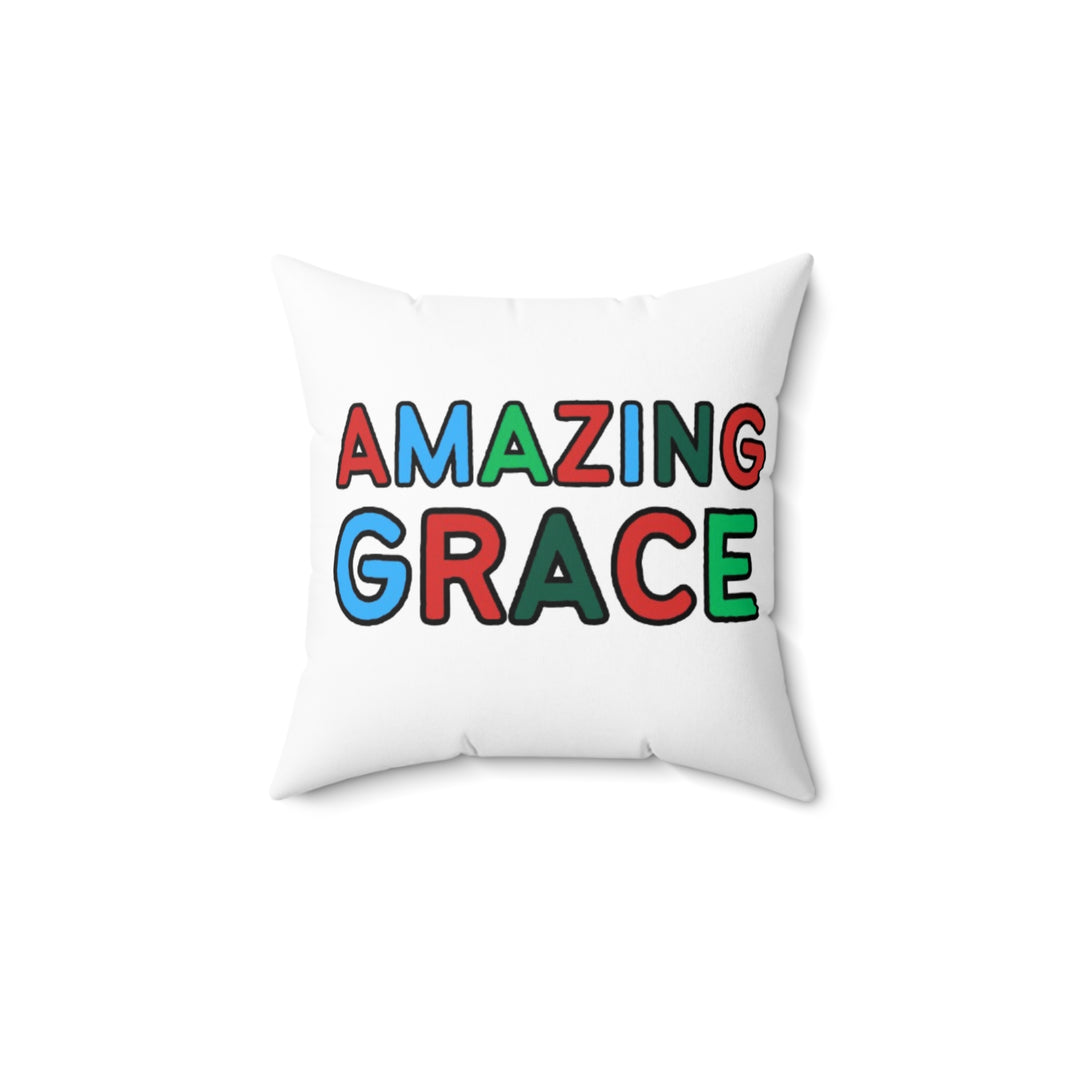 Amazing Grace Polyester Square Pillow