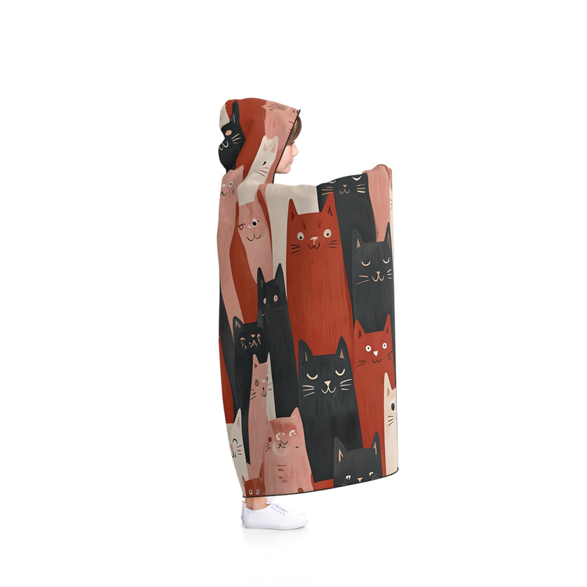 Cozy Cat Hooded Blanket, Perfect for Cat Lovers, Chill & Relax, Gift for Birthdays, Comforting Home Decor, Blanket Hoodie