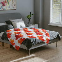 Maple Leaf  Velveteen Microfiber Blanket