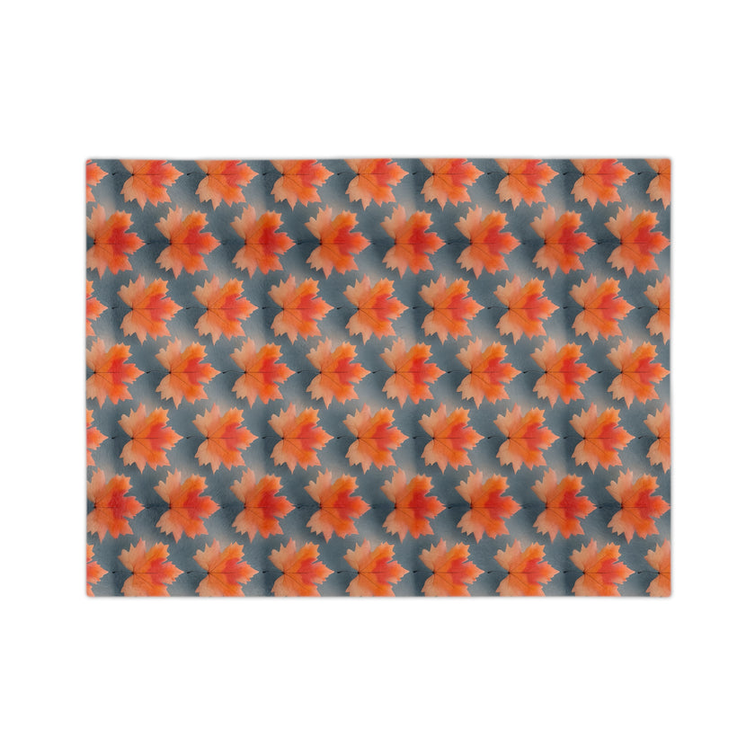Maple Leaf Velveteen Microfiber Blanket