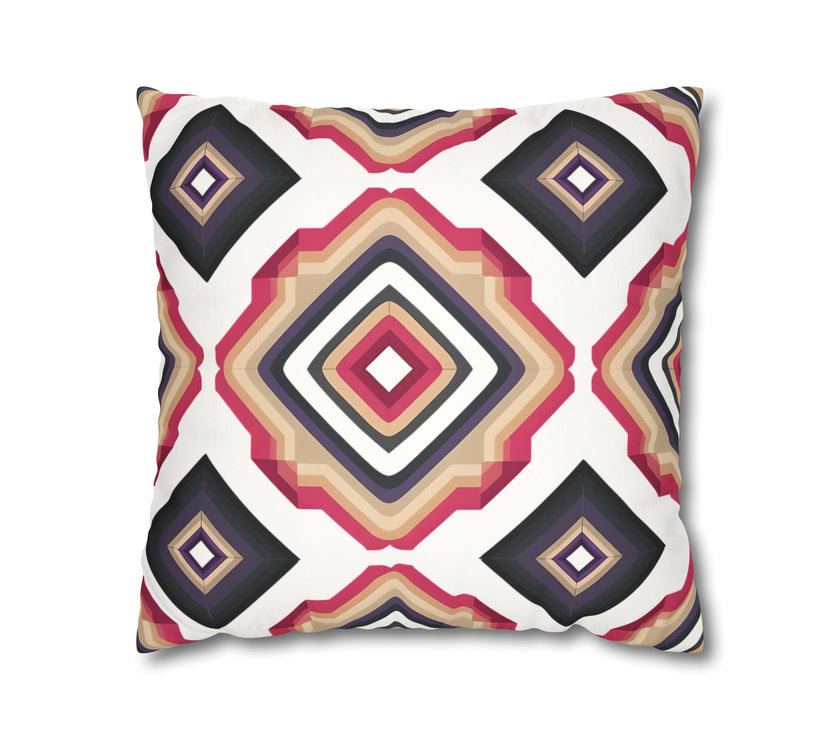 Colorful  Faux Suede Square Pillowcase