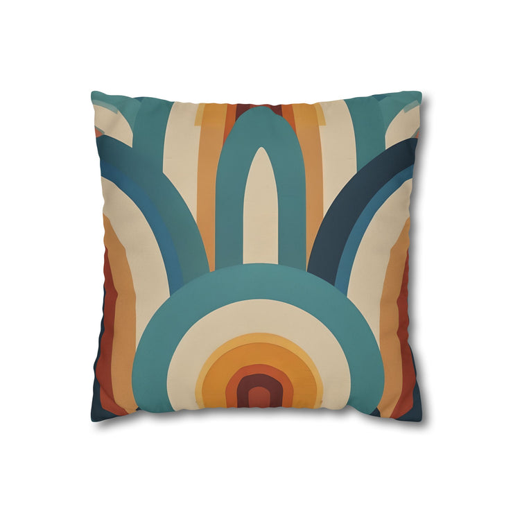 Retro Faux Suede Square Pillowcase