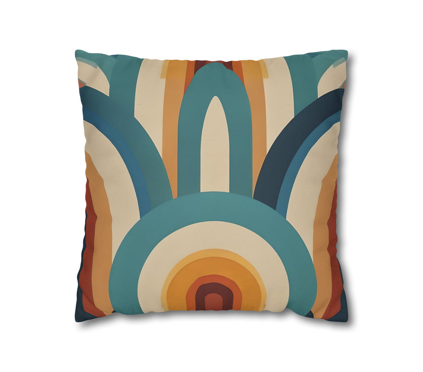 Retro Faux Suede Square Pillowcase