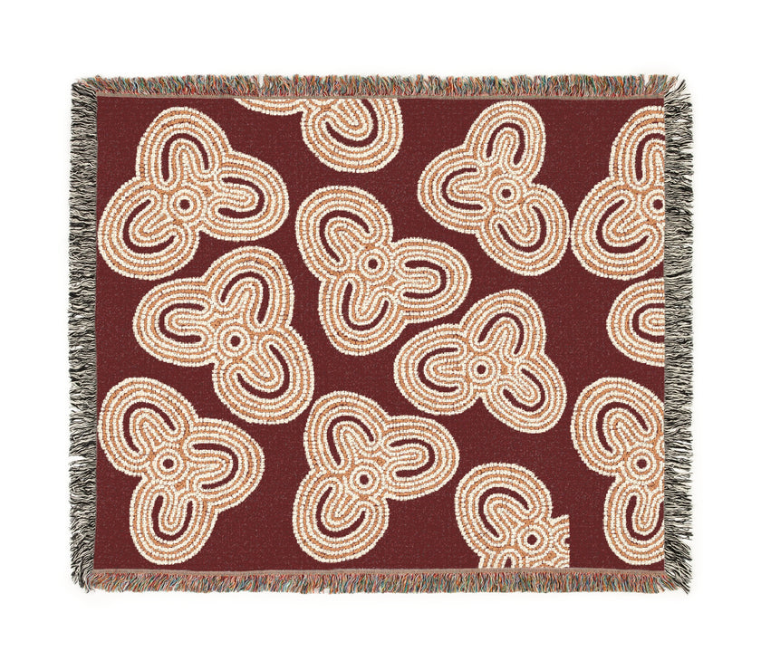Woven Blanket - Indigenous Print, Native American Inspired Home Decor, Tribal Throw Blanket, Boho Chic Bedding, Southwestern Cozy Couch