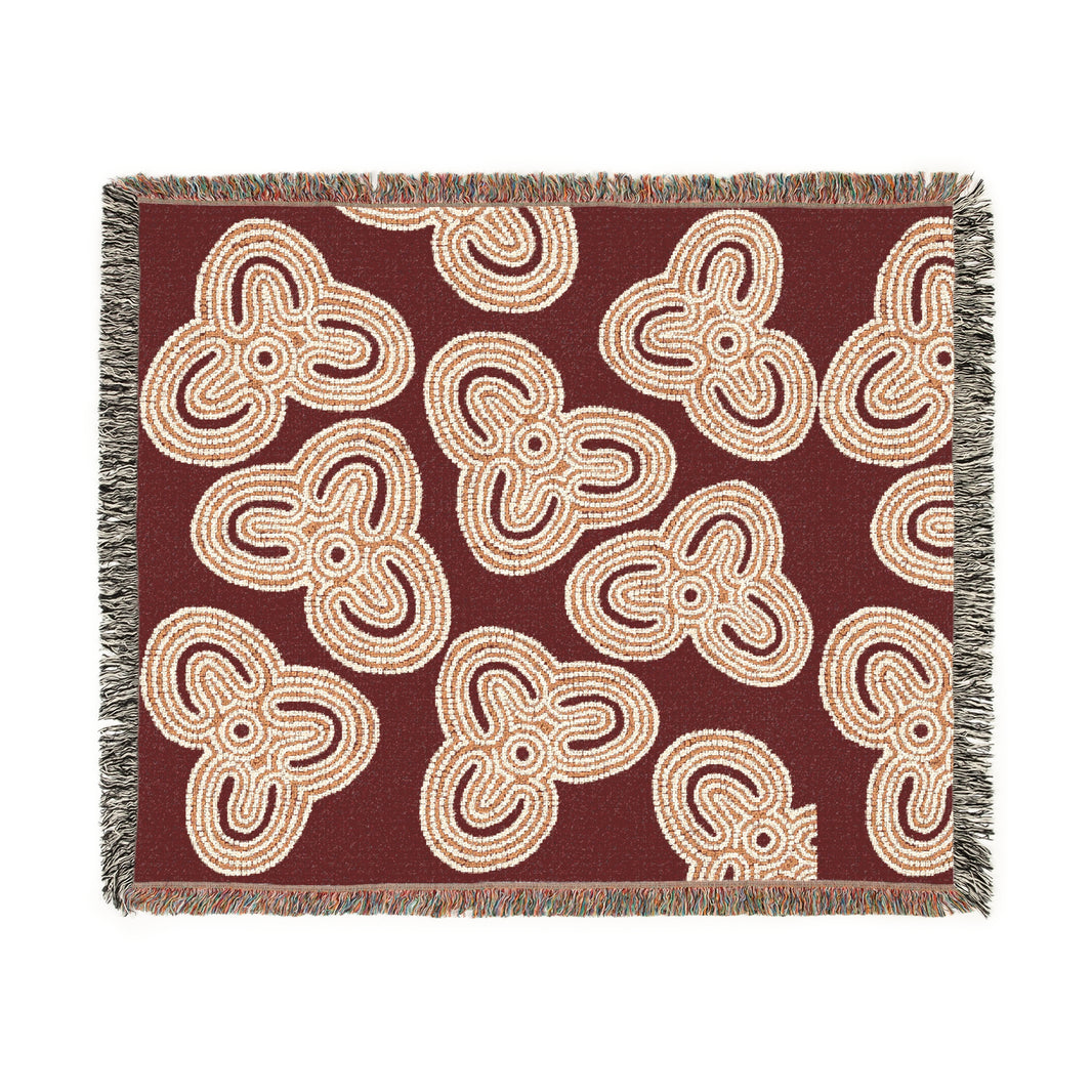 Woven Blanket - Indigenous Print, Native American Inspired Home Decor, Tribal Throw Blanket, Boho Chic Bedding, Southwestern Cozy Couch