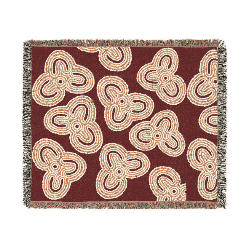 Woven Blanket - Indigenous Print, Native American Inspired Home Decor, Tribal Throw Blanket, Boho Chic Bedding, Southwestern Cozy Couch