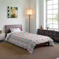 Floral Comforter, Cozy Floral Bedding, Springtime Bedspread, Flower Pattern Comforter Set, Boho Home Decor, Dorm Room Essentials