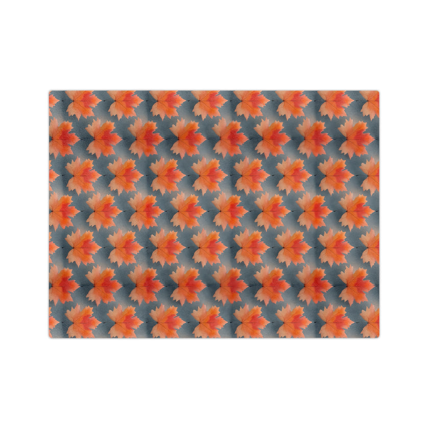 Maple Leaf Velveteen Microfiber Blanket