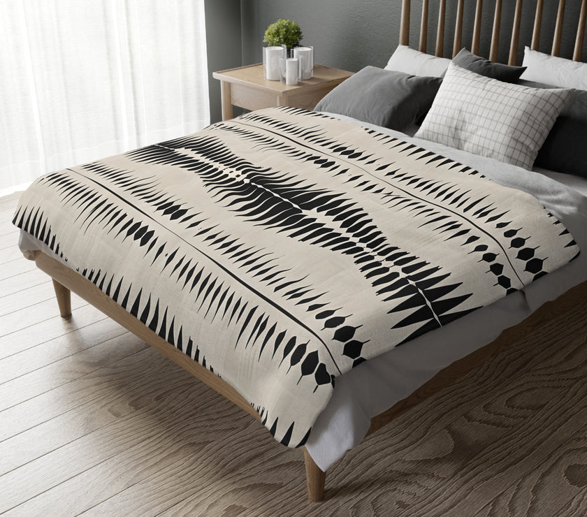 Black Pattern Velveteen Microfiber Blanket (Two-sided print) Velveteen Microfiber Blanket (Two-sided print)