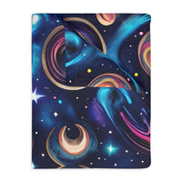 Space / Planet Velveteen Microfiber Blanket (Two-sided print)
