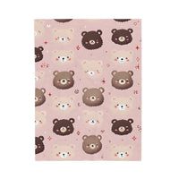 Kids Velveteen Plush Blanket, Pink Teddy Bear Soft Throw for Girls, Children's Gift, Nursery Decor, Cozy Bedding, Baby Shower Present