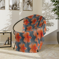 Maple Leaf Velveteen Microfiber Blanket