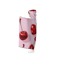 Cherry Print Hooded Blanket - Cozy, Stylish, Perfect for Lounging and Gifting, Great for Summer Picnics, Birthdays, and More!