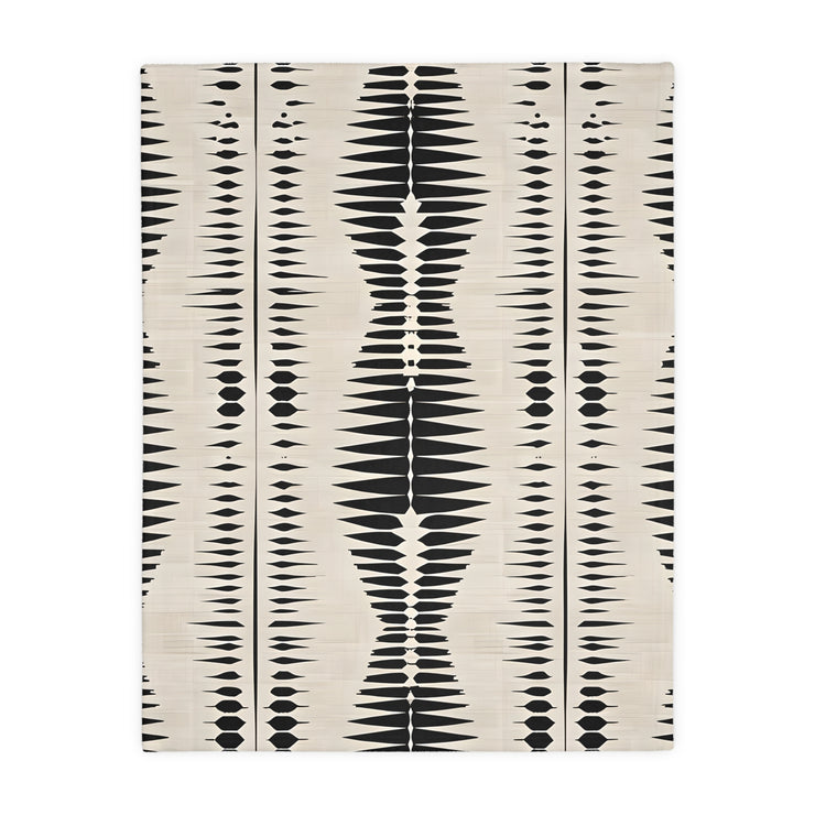 Black Pattern Velveteen Microfiber Blanket (Two-sided print) Velveteen Microfiber Blanket (Two-sided print)
