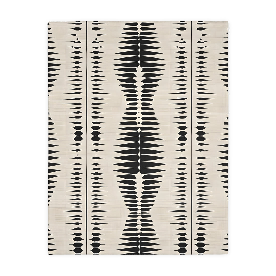 Black Pattern Velveteen Microfiber Blanket (Two-sided print) Velveteen Microfiber Blanket (Two-sided print)