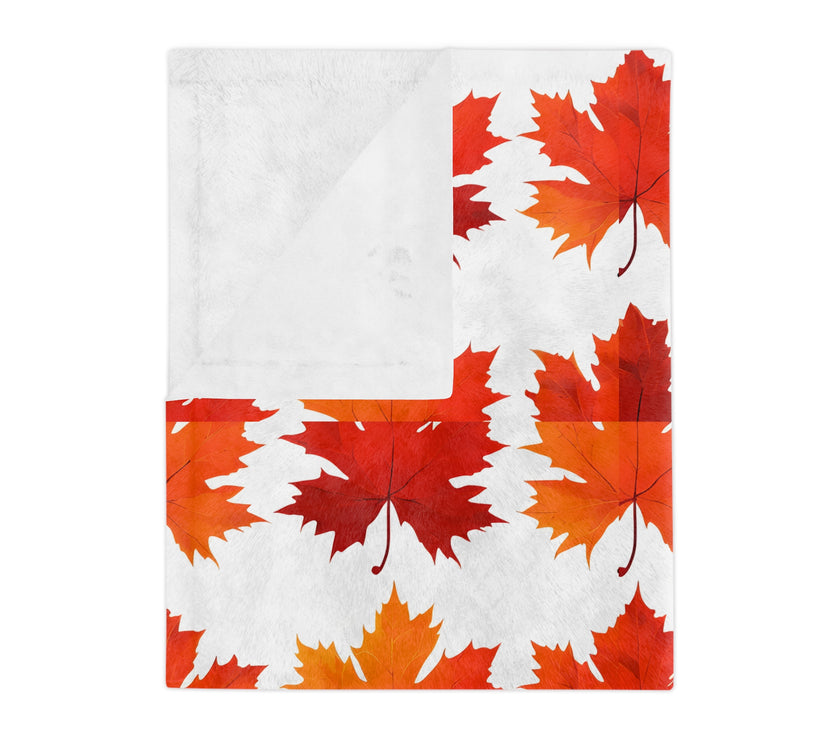 Maple Leaf  Velveteen Microfiber Blanket