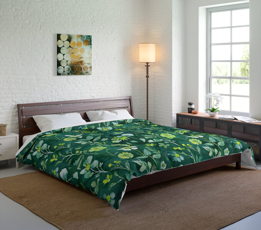 Botanical Garden Comforter, Cozy Floral Bedding, Greenery Home Decor, Bedroom Makeover, Spring Vibes, Gift for Nature Lovers